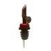 Stainless pourer with weighted flap - Maroon - Pack of 12