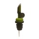 Stainless pourer with weighted flap - Green - Pack of 12