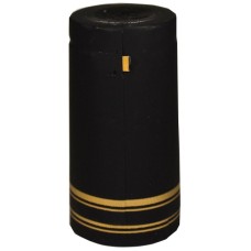 Capsules - Black w/ Gold Stripes - Pack of 60